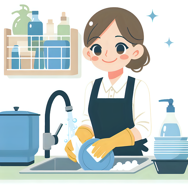 清潔なキッチンで換気するイメージ