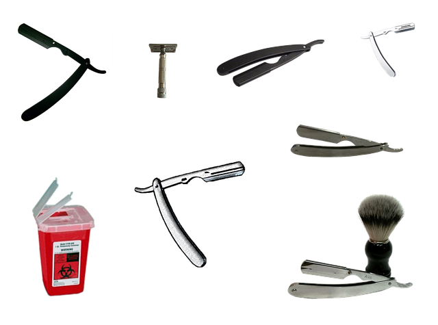 多くのひげ剃り製品が並び、どれを選べば良いか迷う男性