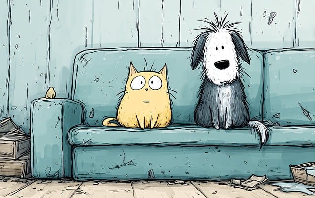 暖かく過ごす犬と猫