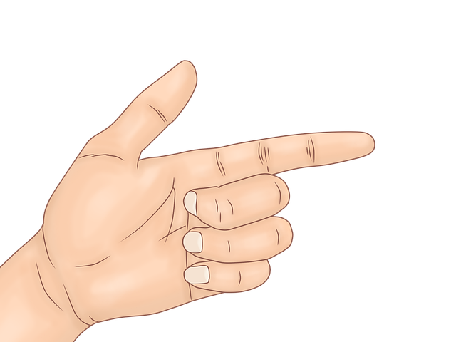 焚き火台の比較表を指差す手元