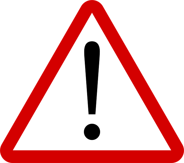 注意喚起の標識と健康的な生活を送る人々のイメージ