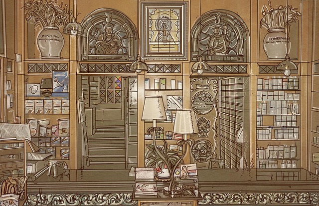 薬局の棚に並んだたくさんの虫刺され薬