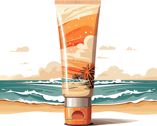 日焼け止めを塗り直す女性