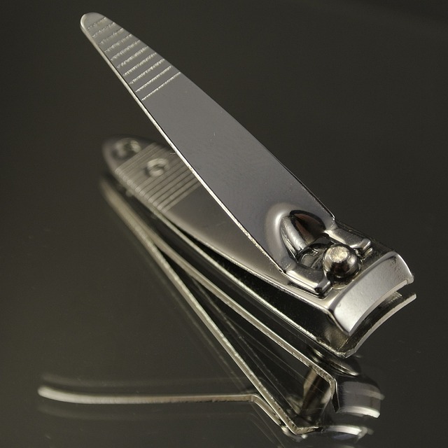 健康的な食事と水、爪ケア用品