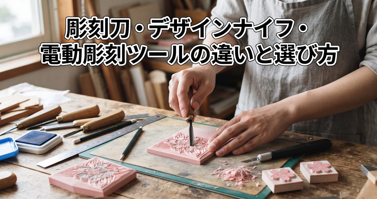 彫刻刀・デザインナイフ・電動彫刻ツールの違いと選び方