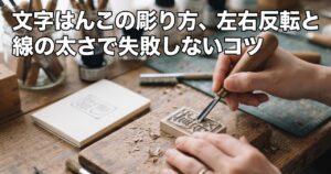 文字はんこの彫り方、左右反転と線の太さで失敗しないコツ
