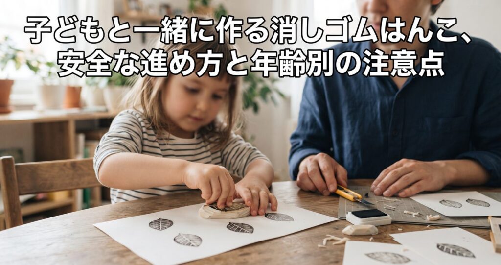 子どもと一緒に作る消しゴムはんこ、安全な進め方と年齢別の注意点